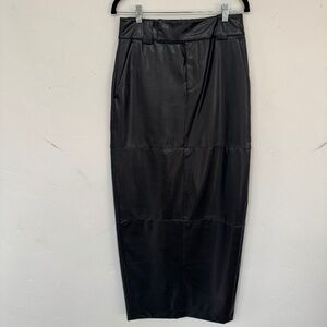 Helsa Faux Leather Midi Skirt (worn once)